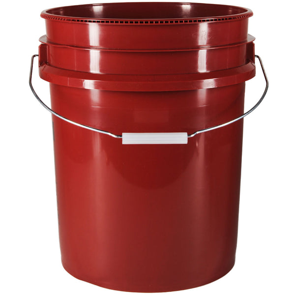 5 gal. Mobile Red HDPE Plastic Pails (90-mil)