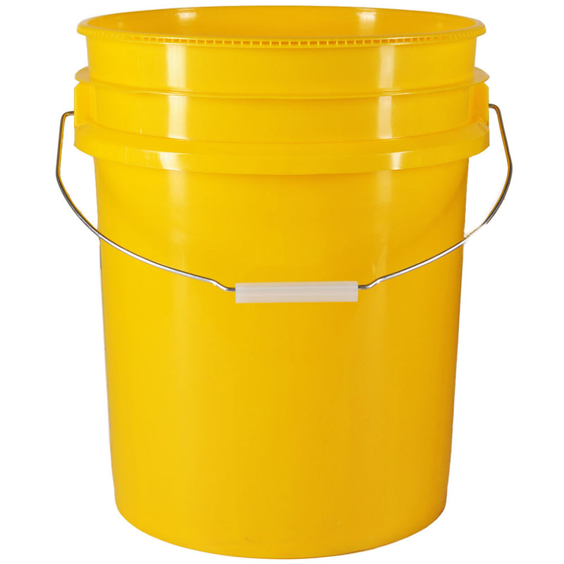 5 gal. Yellow HDPE Plastic Pails (90-mil)