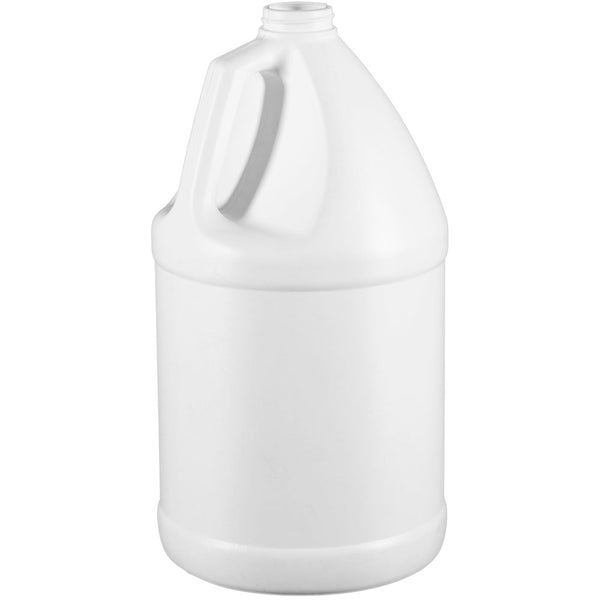 1 Gallon (128oz) White HDPE Plastic Industrial Round Bottle (38-400)