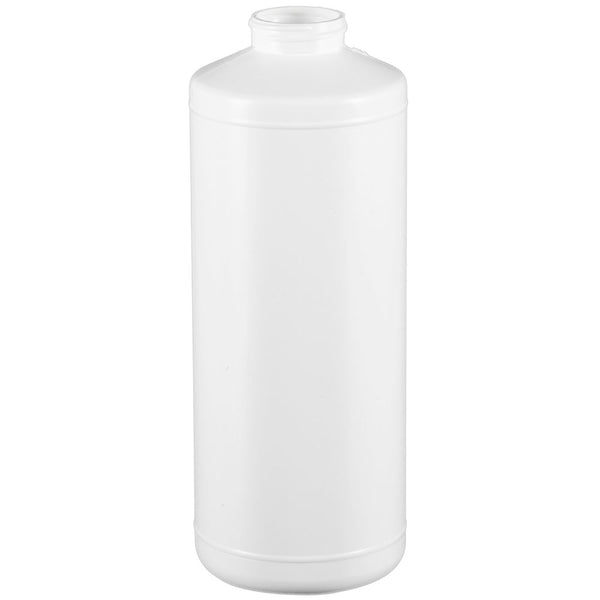 32 oz. White HDPE Plastic Cylinder Bottles (38-400)