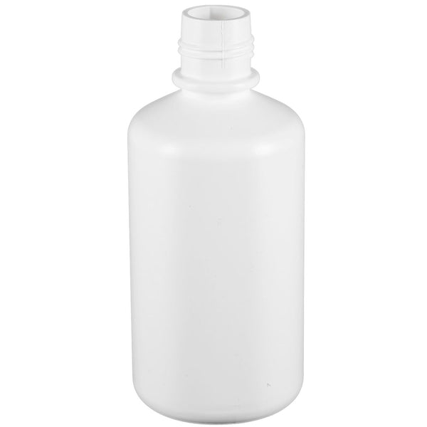32 oz. White HDPE Plastic Boston Round Bottles (38-430)
