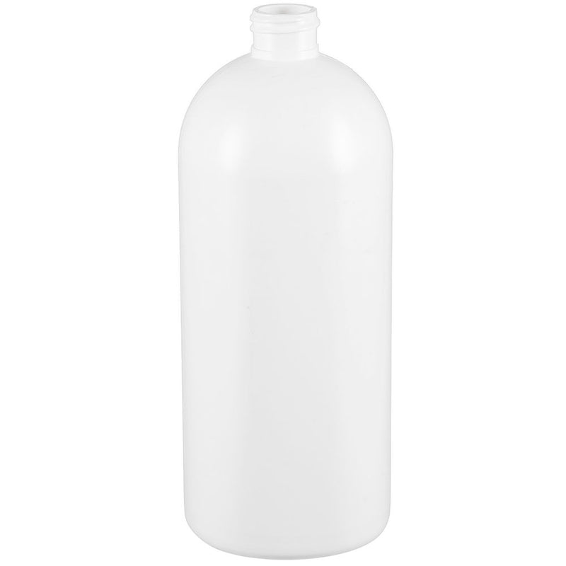 32 oz. White HDPE Plastic Bullet (Cosmo Round) Bottles (28-410)
