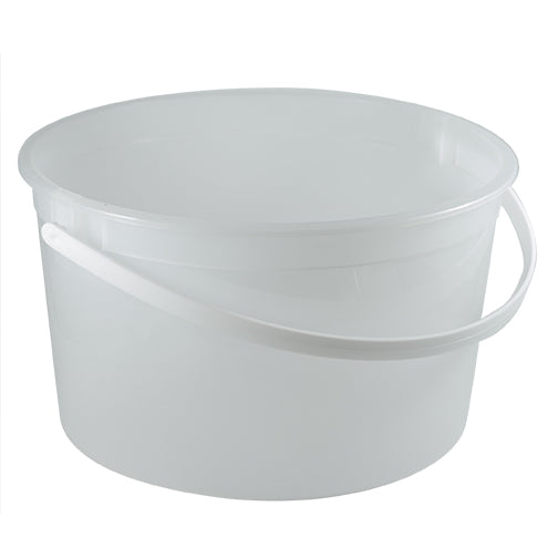 128 oz. (4 qt) Natural HDPE Plastic Tubs (Freezer Safe) w/Handle, L810