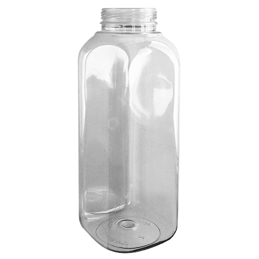 12oz Clear PET Square Bottle (38mm IPEC)
