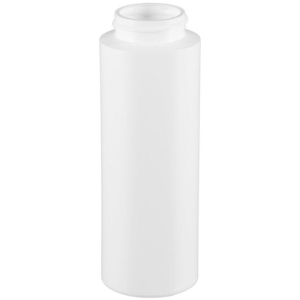 8 oz. White HDPE Plastic Cylinder Bottles (38-400)