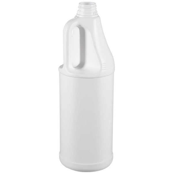 32 oz. White HDPE Plastic Handled Bottles (28-410)
