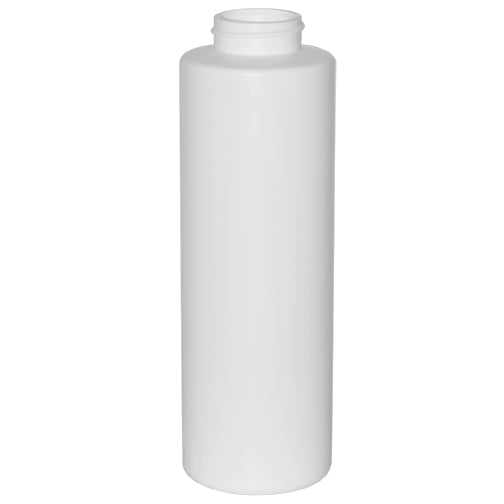 16 oz. White HDPE Plastic Cylinder Bottles (38-400)