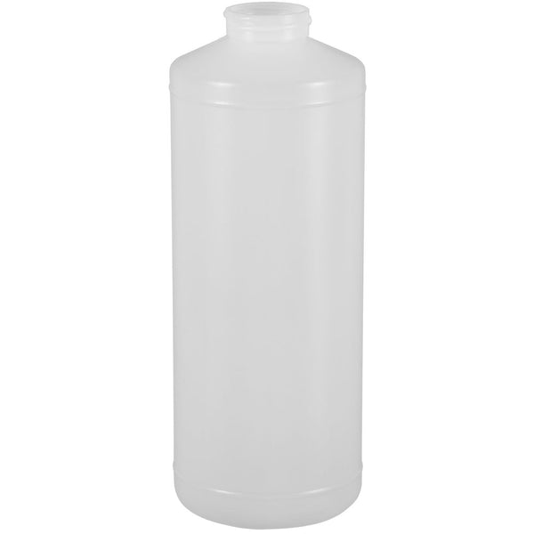 32 oz. Natural HDPE Plastic Cylinder Bottles (38-400)