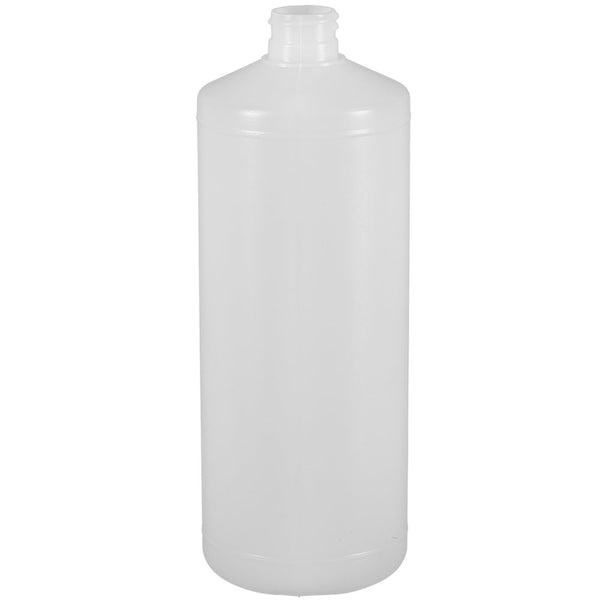 32 oz. Natural HDPE Plastic Cylinder Bottles (28-410)