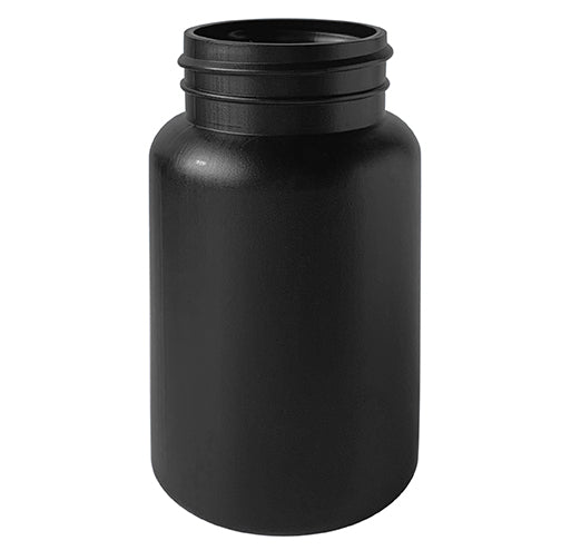 175cc Black HDPE Plastic Packer Bottles (45-400)