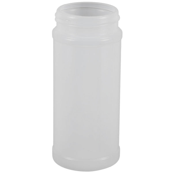 12 oz. Round Plastic Induction Lined Spice Container with Flat Lid