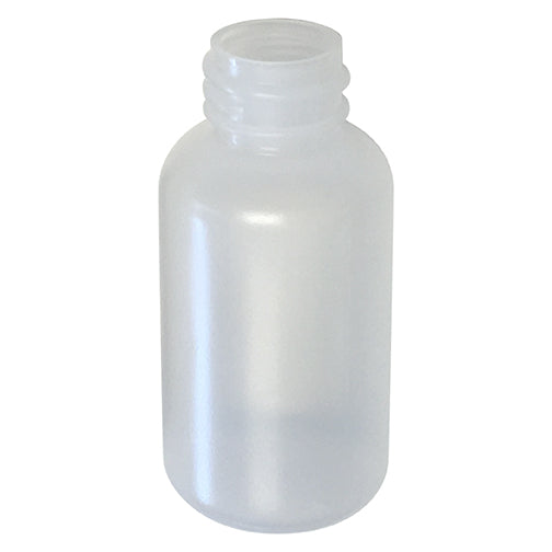 1 oz. Natural LDPE Plastic Boston Round Bottle (20-410)