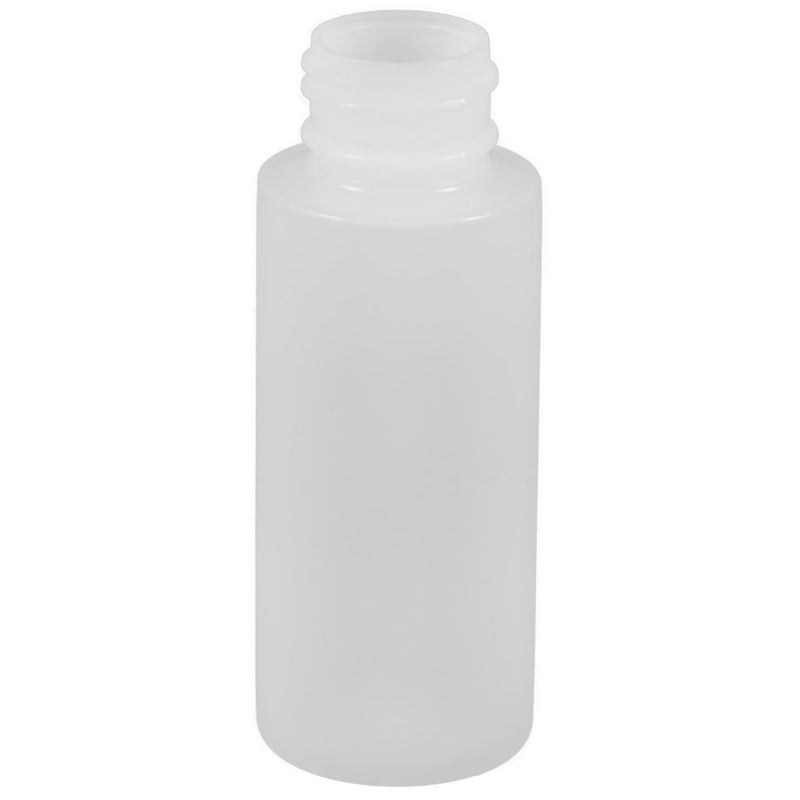 2 oz. Natural HDPE Plastic Cylinder Bottles (24-410)