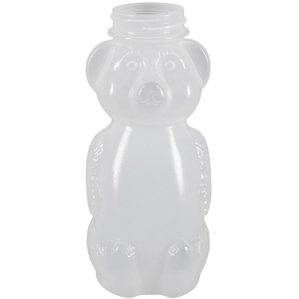 8 oz. Natural LDPE Plastic Honey Bear Bottles (38-400)