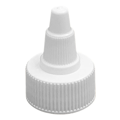 24-400 White Ribbed Twist Open/Close Caps Pressure Sensitive (PS) Liner