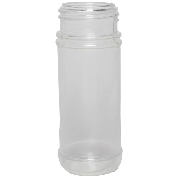Plastic Spice Jars - 4 oz, Unlined, Black Cap
