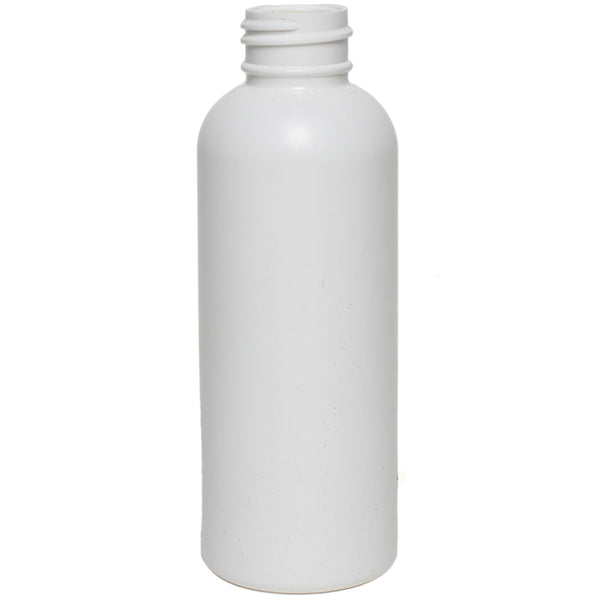 4 oz. White HDPE Plastic Bullet (Cosmo Round) Bottles (24-410)