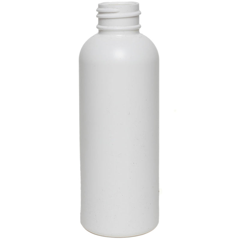 4 oz. White HDPE Plastic Bullet (Cosmo Round) Bottles (24-410)