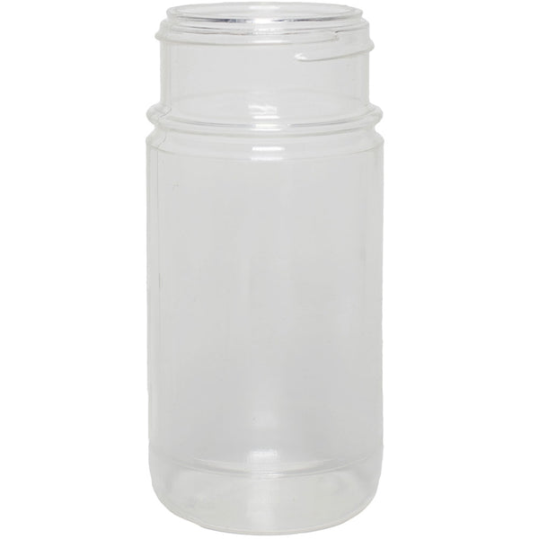 8oz Clear Pet Plastic Spice Jars (Blue Flip & Sift Cap) - Clear 53-485