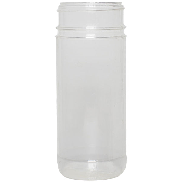 LARGE 16OZ CLEAR PLASTIC SPICE CONTAINERS BOTTLE JARS - FLAP CAP TO POUR OR  SIFTER SHAKER. USED