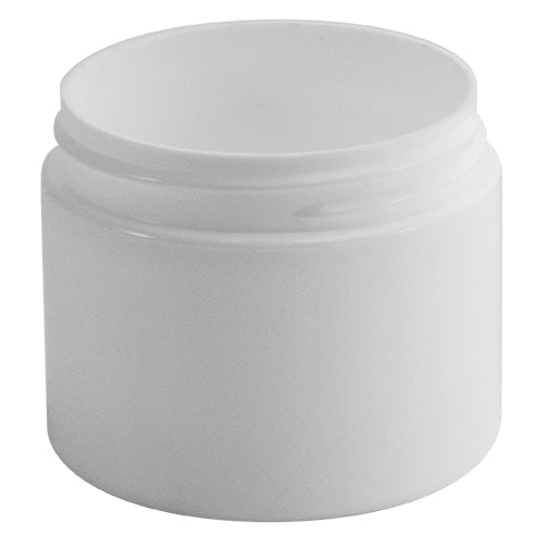 2 oz. White PP Plastic Double Wall Jar, Straight Base (58-400)