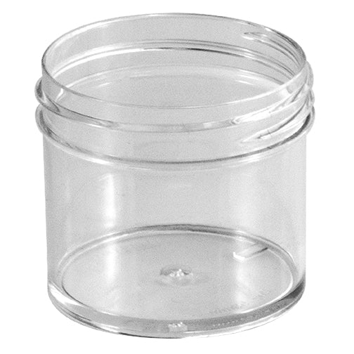2 Oz 43/400 Regular Wall Straight Base Clear PS Jar - PackagingBuyer