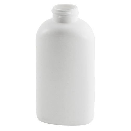 3 oz. White HDPE Plastic Inverted Oval Bottles (22-400)