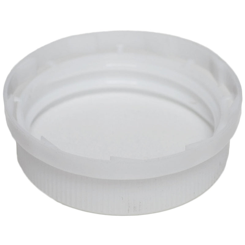 38-400 White Lined Dairy Caps w/ F-217 Sureseal Foam Liner (Inside)