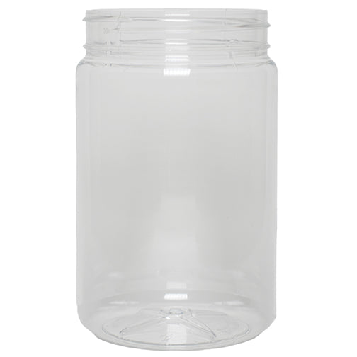 Clear Round Wide-Mouth Plastic Jars Bulk Pack - 10 oz, Jars Only