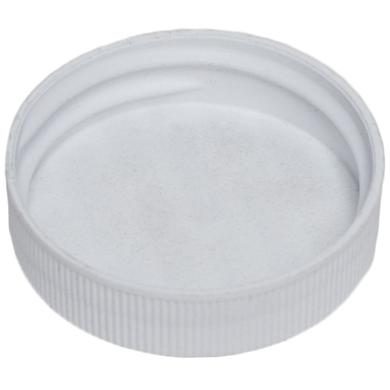 38-400 White Ribbed Caps w/ PS-22 Pressure Seal Liner (Inside)