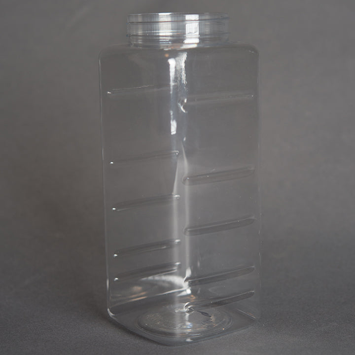 33 oz. Clear PET Square Plastic Spice Bottles-angle view
