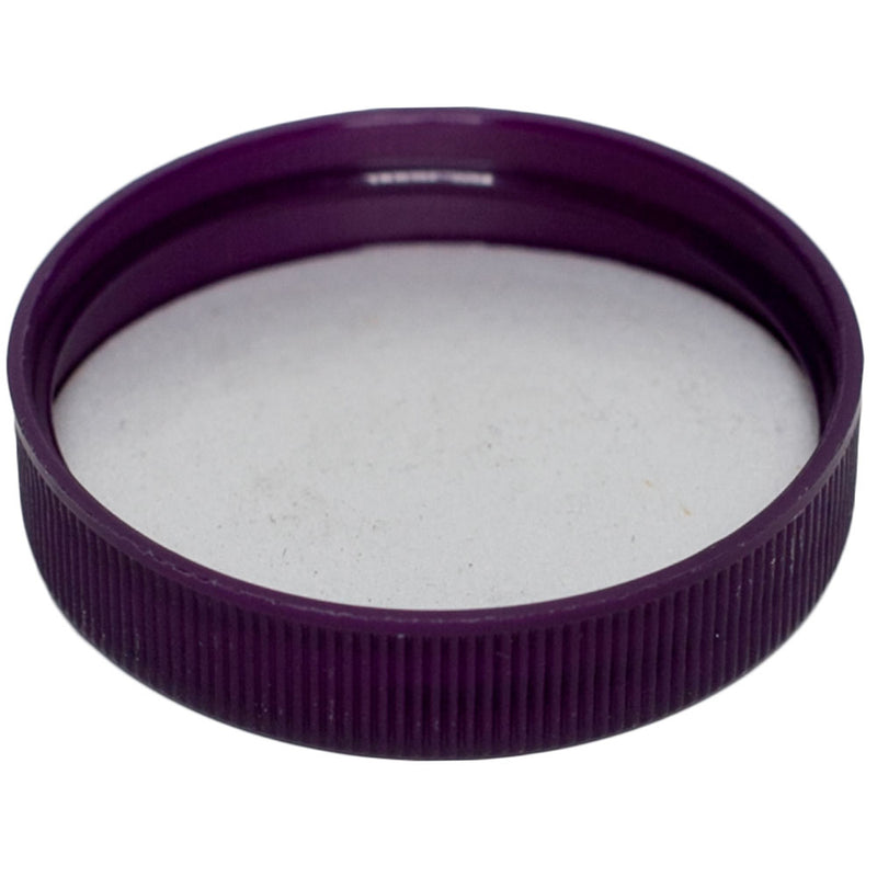 48-400 Purple Ribbed Caps w/ PS-22 Pressure Seal Liner (Inside)