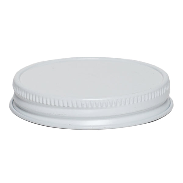 58-400 White Metal Caps w/ Plastisol Liner