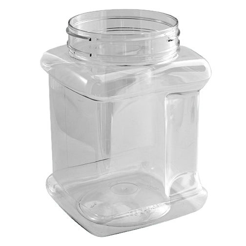 40 oz. Clear PET Square Plastic Jar-each