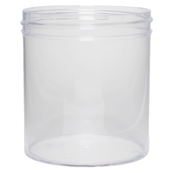 16 oz. Clear PS Plastic Jars (89-400)