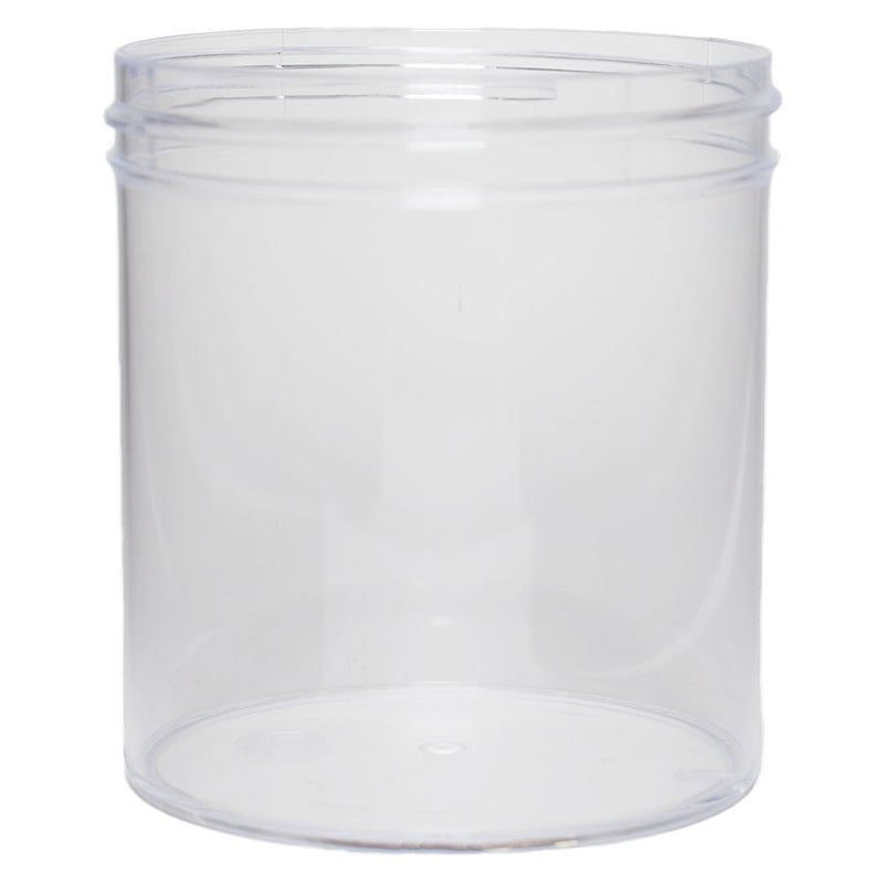 16 oz. Clear PS Plastic Jars (89-400)