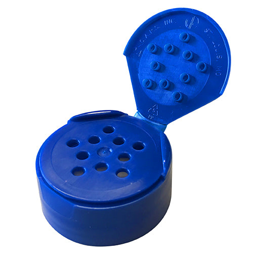 43-485 Blue Spice Caps, Flip Top - Sift, .125 Holes