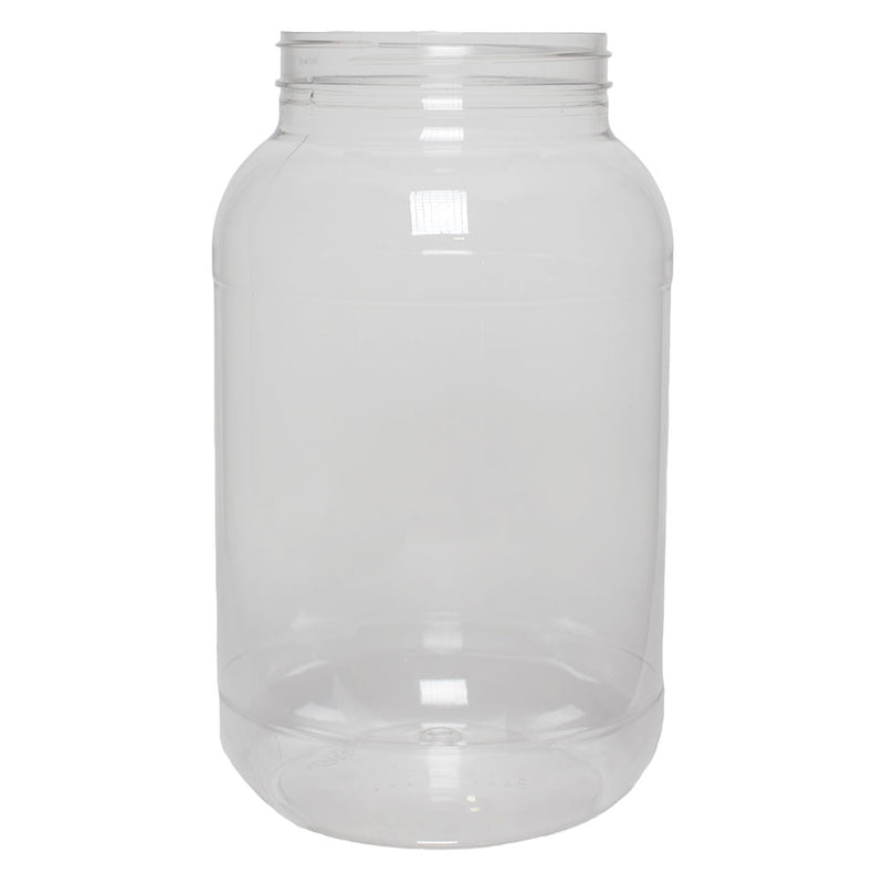 1 Gallon (128oz) White PET Plastic Jar - 110/400 - Liquid Bottles LLC