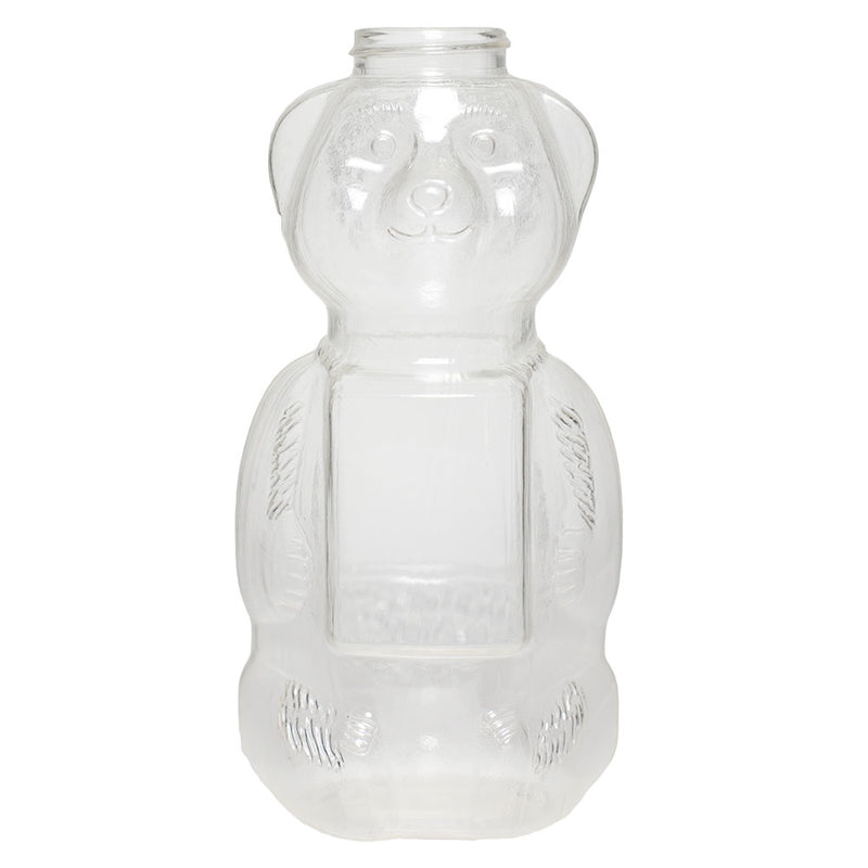 32 oz. Clear K-Resin Plastic Honey Bear Bottles, Panel (38-400)
