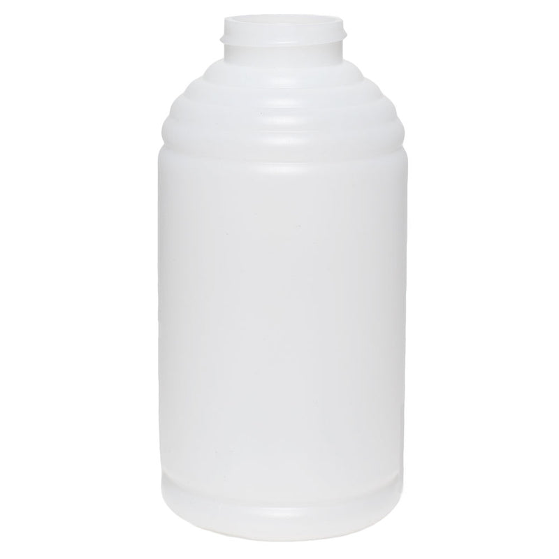 16 oz Natural HDPE Beverage Containers w/Orange Cap