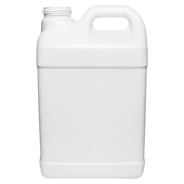 2 ½ Gallon White HDPE Plastic F-Style Bottles (63mm)