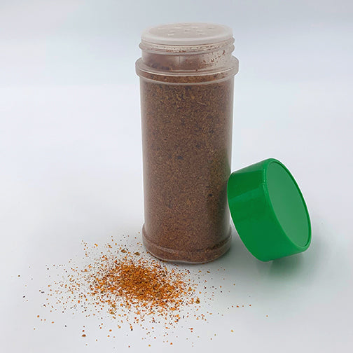 8 oz Natural PP Plastic Spice Jars (Red Spoon & Sift Cap) - Natural 53-485