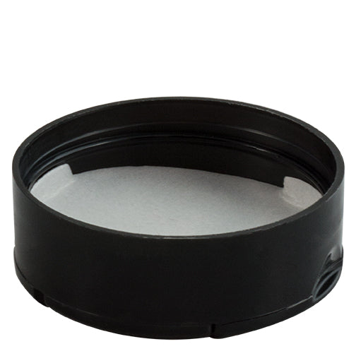 53-485 Black, Dual Flapper Spice Cap with 3 Hole (.200)/Pour, PS (Pressure Sensitive) Liner