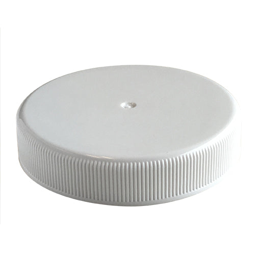 53-400 White Ribbed Caps w/ PS-22 Pressure Seal Liner