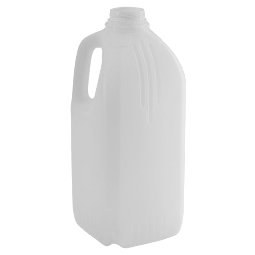 64 oz. (Half Gallon) Natural HDPE Plastic Dairy Bottles (38mm Snap Screw)