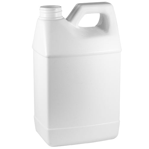 64 oz. White HDPE Plastic F-Style Bottle (38-400)