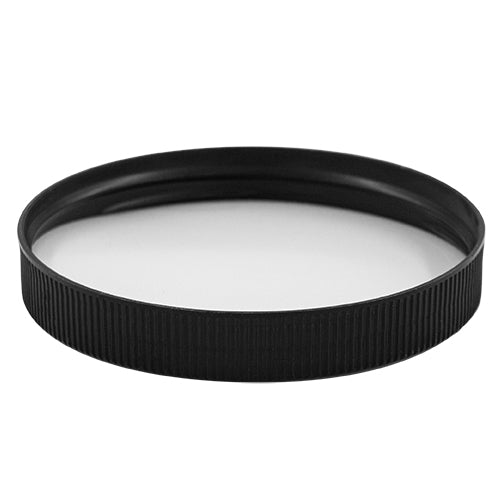 89mm (89-400) Black Ribbed (PP) Plastic Caps w/F-217 Foam Liner