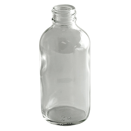 4 oz. Clear Glass Boston Round Bottles (24-400)