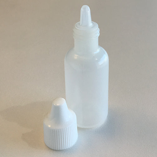1/2 oz. Natural LDPE Plastic Boston Round Bottles (15-415)