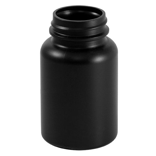 120cc Black HDPE Plastic Packer Bottle (38-400)